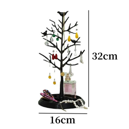 Bird Tree Shape Jewelry Display Stand Organizer