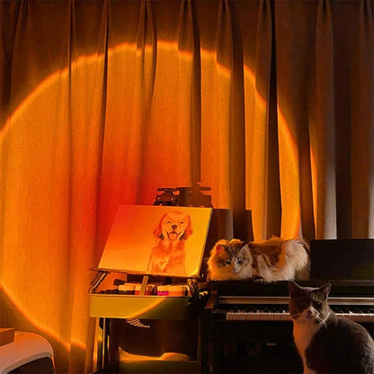 Led Night Light USB Rainbow Sunset Red Sun Projection Desk Lamp