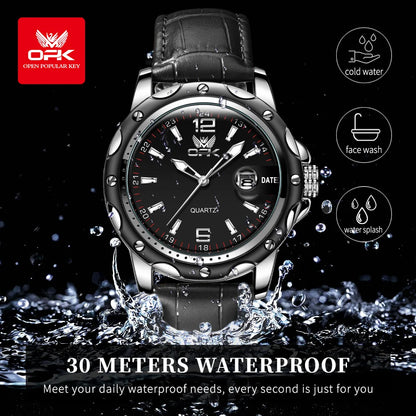 OPK 6026 Leather Luxury Quartz Watch