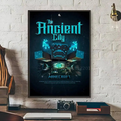 Minecraft Poster Self-adhesive Art Waterproof Paper Sticker