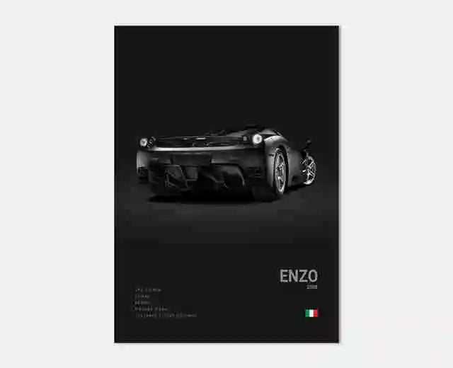 Pop Black and White Ferrari Cars