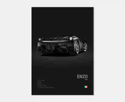 Pop Black and White Ferrari Cars