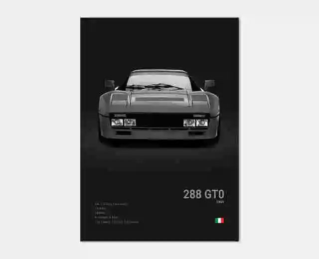 Pop Black and White Ferrari Cars