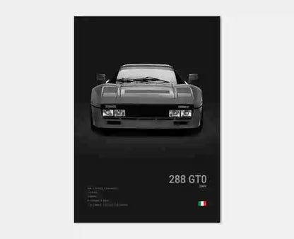 Pop Black and White Ferrari Cars