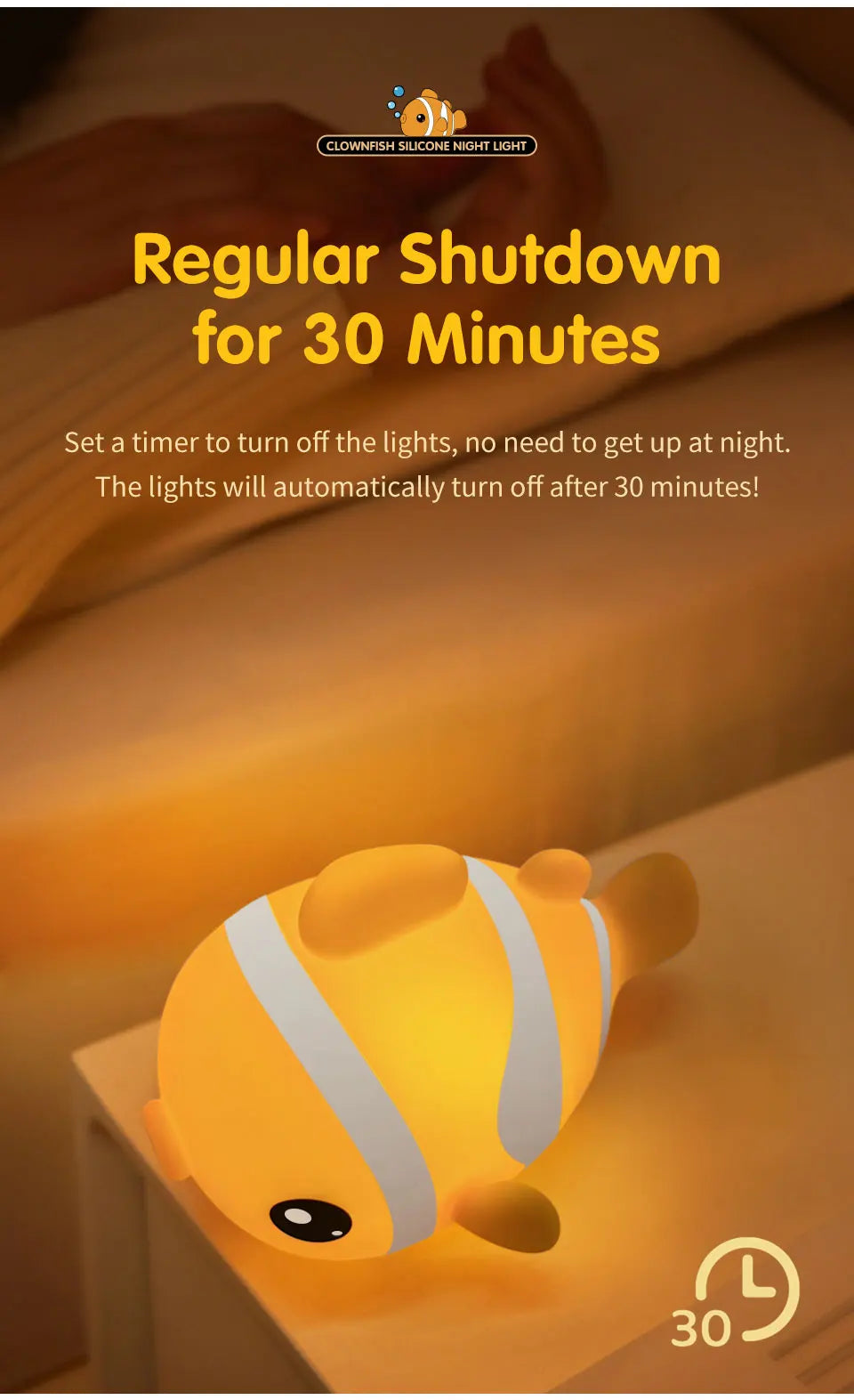 Cute Animal Led Night Light Bedroom Bedside Table Lamp