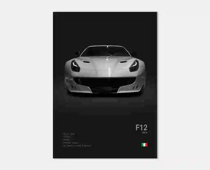 Pop Black and White Ferrari Cars
