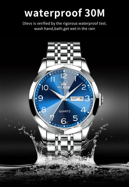 OLEVS Men's Watch Digital Mirror Quartz