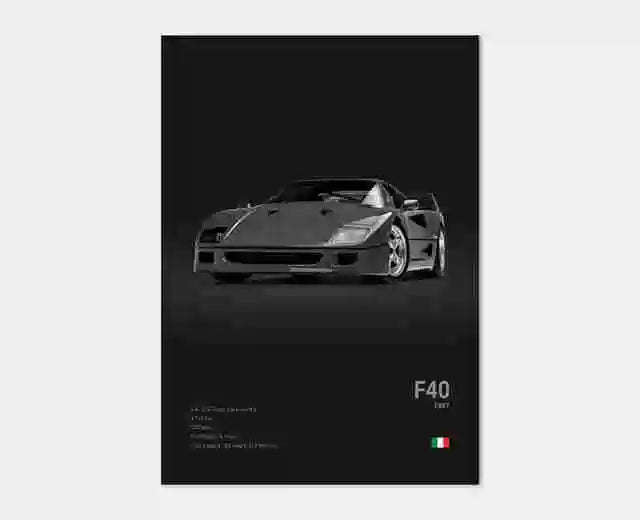 Pop Black and White Ferrari Cars