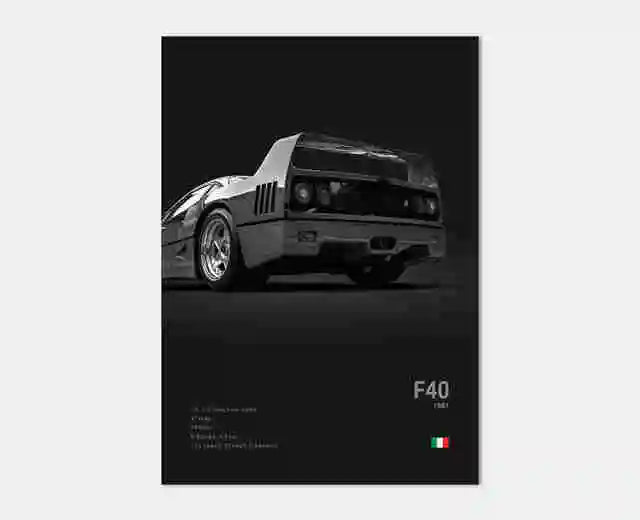 Pop Black and White Ferrari Cars