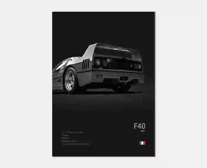 Pop Black and White Ferrari Cars