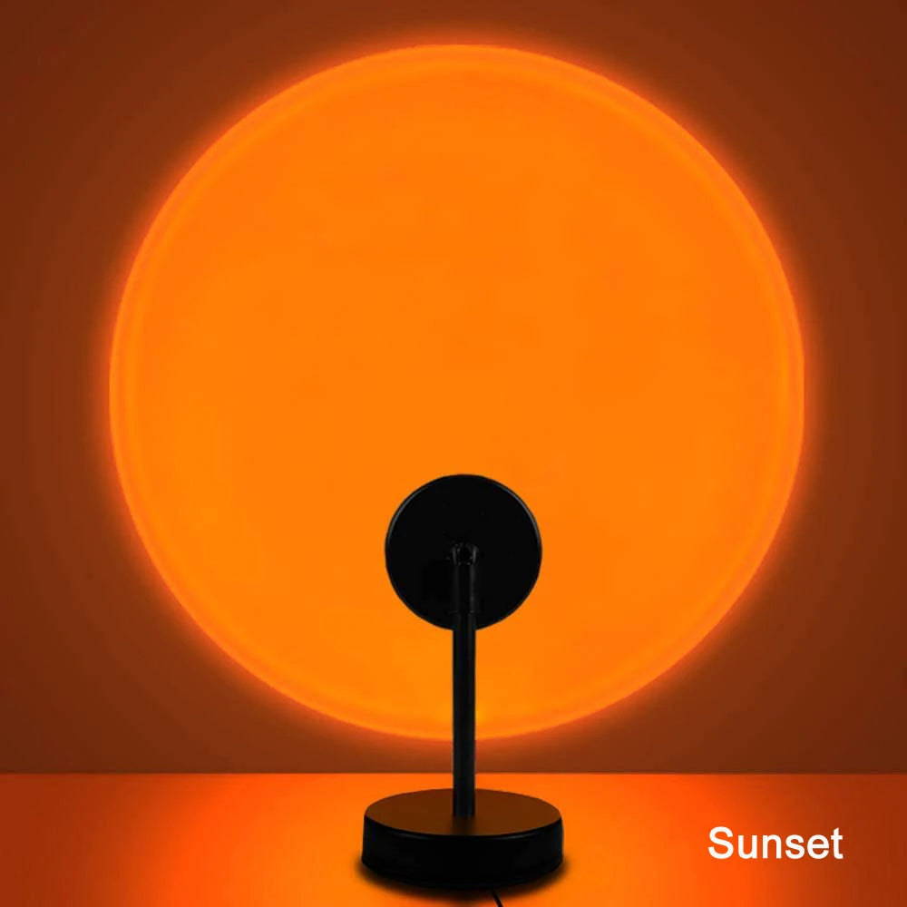Led Night Light USB Rainbow Sunset Red Sun Projection Desk Lamp