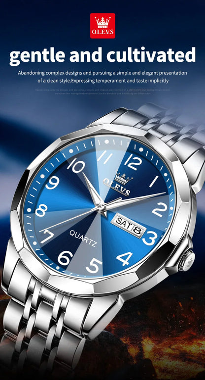 OLEVS Men's Watch Digital Mirror Quartz