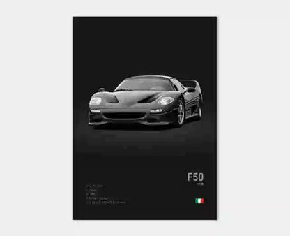 Pop Black and White Ferrari Cars