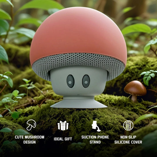 Mini Mushroom Bluetooth Speaker Waterproof Suction Cup