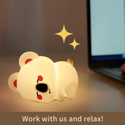 Cute Animal Led Night Light Bedroom Bedside Table Lamp