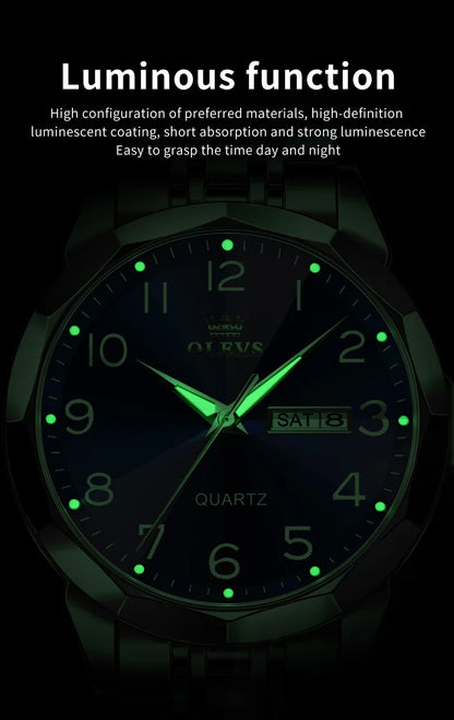 OLEVS Men's Watch Digital Mirror Quartz