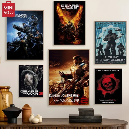 Gears Of W-Wars Classic Posters Waterproof Paper Sticker