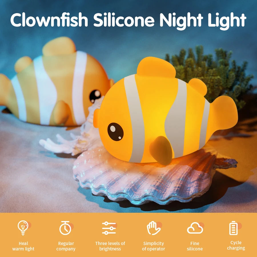 Cute Animal Led Night Light Bedroom Bedside Table Lamp