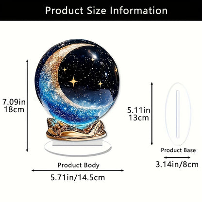 Bohemian Style Crystal 2D Flat Acrylic Figurine