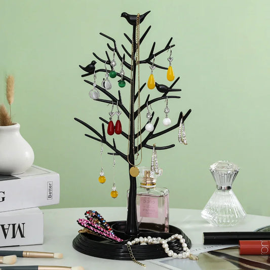 Bird Tree Shape Jewelry Display Stand Organizer