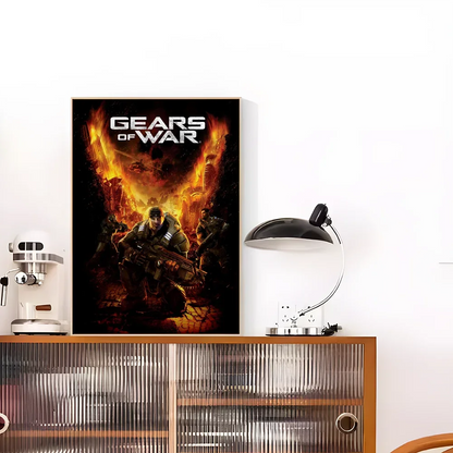 Gears Of W-Wars Classic Posters Waterproof Paper Sticker