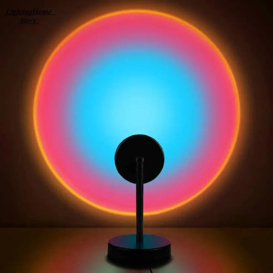 Led Night Light USB Rainbow Sunset Red Sun Projection Desk Lamp