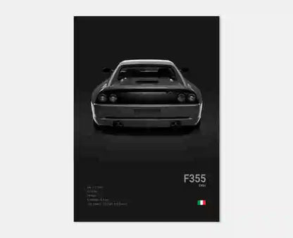 Pop Black and White Ferrari Cars