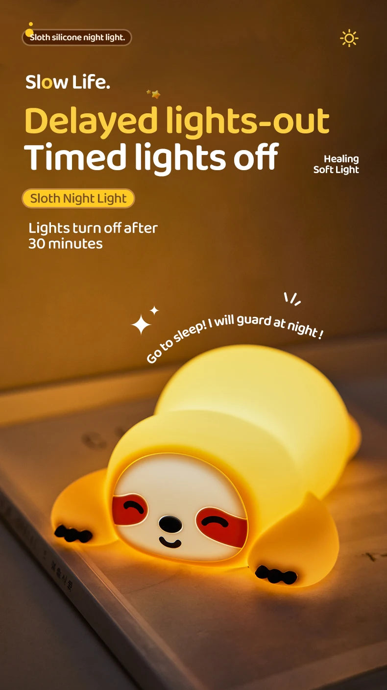 Cute Animal Led Night Light Bedroom Bedside Table Lamp